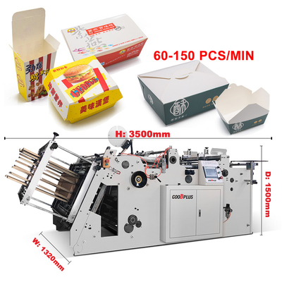 New Model Industries Paper Take Away Burger Lunch Box Making Machine
